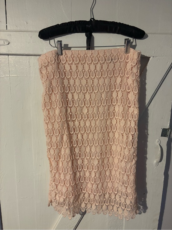 Ann Taylor Dresses & Skirts - Ann Taylor Light Pink Lace Pencil Skirt